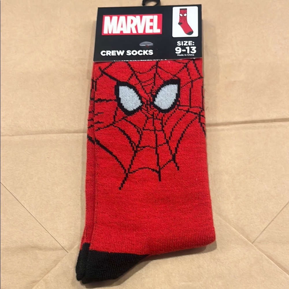 Marvel Red Crew Socks